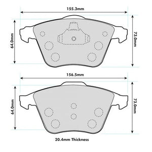PBS ProTrack Performance Brake Pads (FRONT) - Volkswagen Golf R MK6
