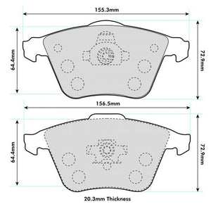 PBS ProTrack Performance Brake Pads (FRONT) - Volkswagen Scirocco R 137