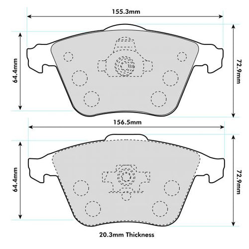PBS ProTrack Performance Brake Pads (FRONT) - Audi TTS Quattro 8J