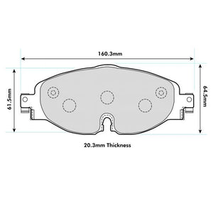 PBS ProRace Performance Brake Pads (FRONT) - Volkswagen Polo MK6 GTI AW