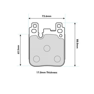 PBS ProRace Performance Brake Pads (REAR) - BMW 335d Xdrive F30/F31