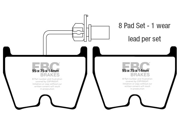 EBC Bluestuff Brake Pads (FRONT) - Audi RS4 Quattro B8