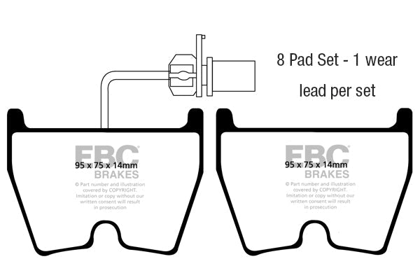 EBC Bluestuff Brake Pads (FRONT) - Audi R8 Quattro Coupe 42/4S