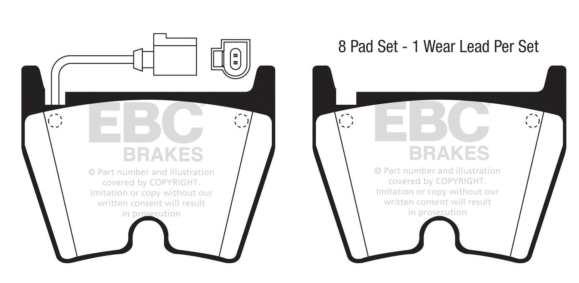EBC Yellowstuff Brake Pads (FRONT) - Audi TTRS Quattro 8S