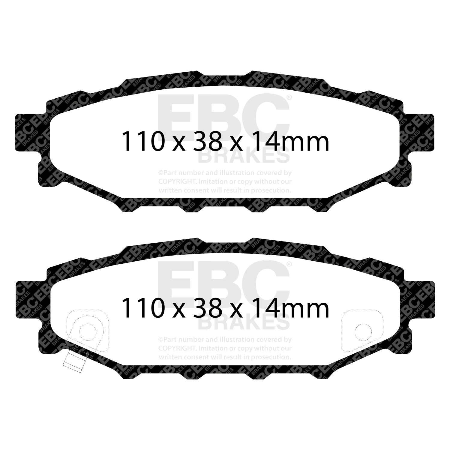 EBC RP-1 Racing Brake Pads (REAR) - Subaru BRZ ZD8