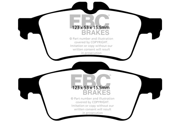 EBC Yellowstuff Brake Pads (REAR) - Ford Focus RS MK3
