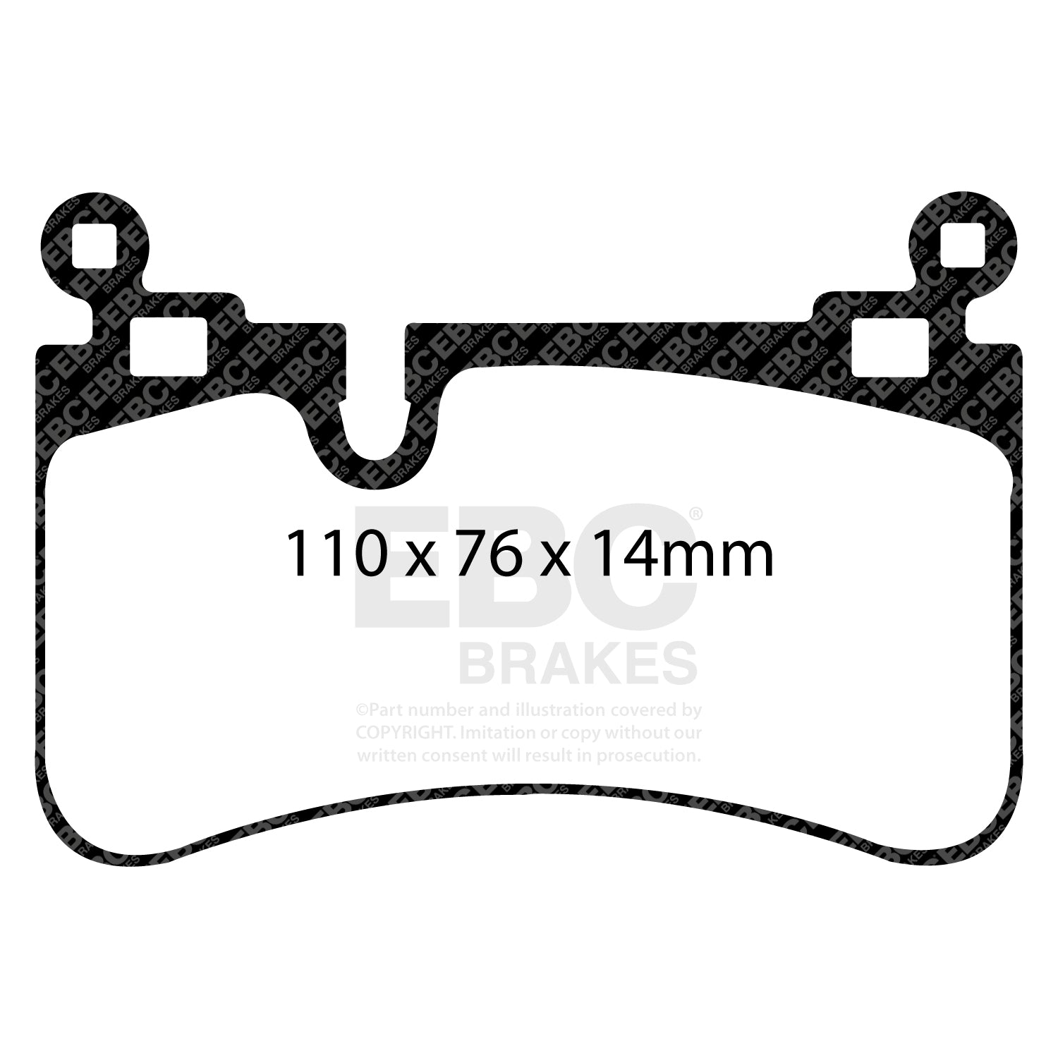 EBC Yellowstuff Brake Pads (REAR) - Mercedes C63 AMG C204/W204