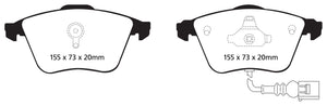EBC Ultimax2 Brake Pads (FRONT) - Audi S3 Quattro 8P