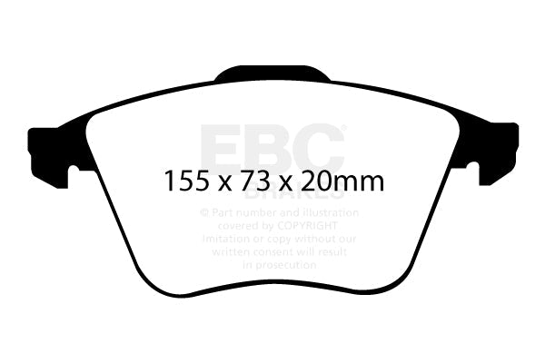 EBC RP-1 Racing Brake Pads (FRONT) - Volkswagen Golf R MK6