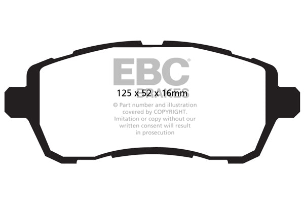 EBC Greenstuff Brake Pads (FRONT) - Ford Fiesta 1.0L Ecoboost MK7