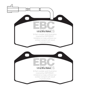 EBC Yellowstuff Brake Pads (FRONT) - Abarth 500/595/695 312
