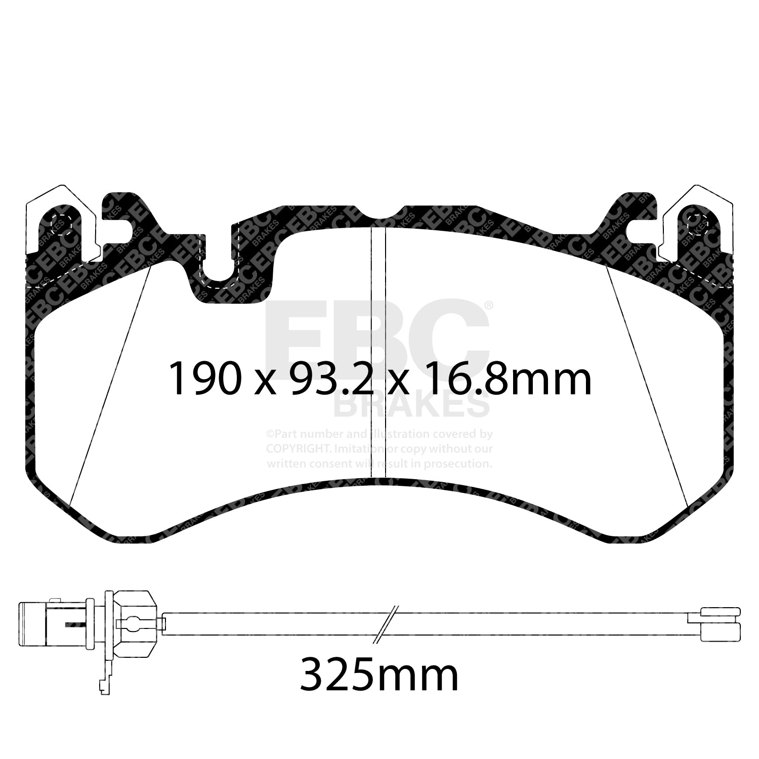 EBC Yellowstuff Brake Pads (FRONT) - Mercedes C Class C63/C63S AMG C205/W205