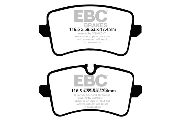 EBC Yellowstuff Brake Pads (REAR) - Audi RS6 Quattro C7