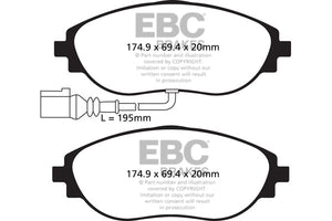 EBC Yellowstuff Brake Pads (FRONT) - Volkswagen Golf GTI MK7