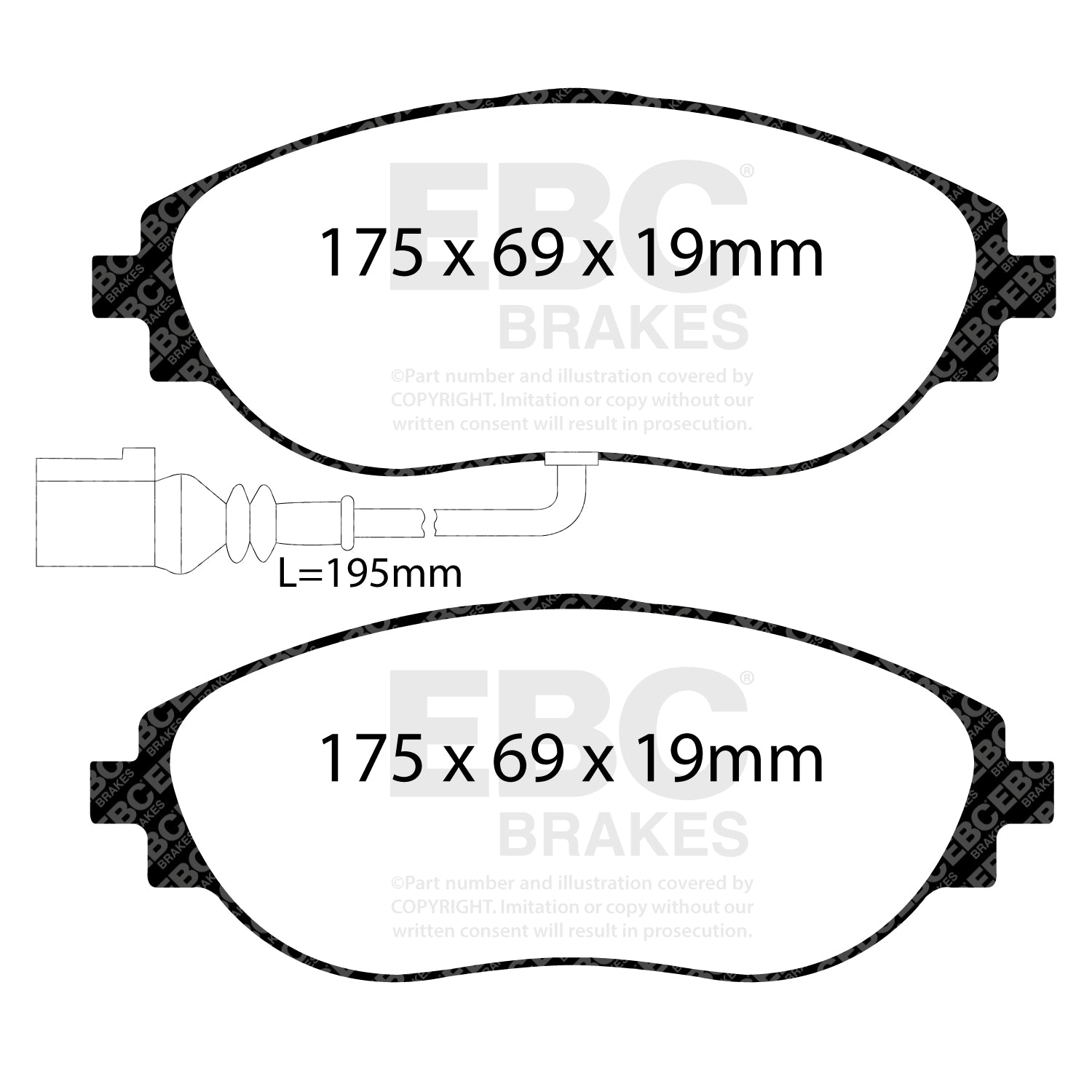 EBC Redstuff Brake Pads (FRONT) - Volkswagen Golf GTE MK8