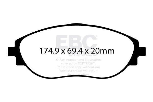 EBC RP-X Racing Brake Pads (FRONT) - Volkswagen Golf R MK7