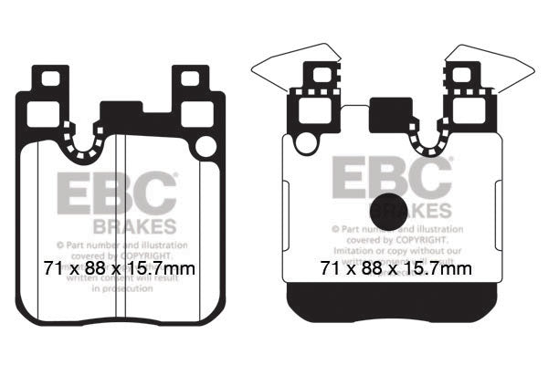 EBC Redstuff Brake Pads (REAR) - BMW M4/M4 Competition F82