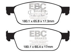 EBC Bluestuff Brake Pads (FRONT) - Ford Focus ST MK3