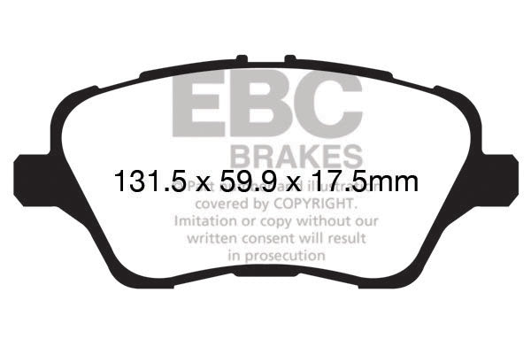 EBC Ultimax2 Brake Pads (FRONT) - Ford Fiesta 1.0 Ecoboost MK8