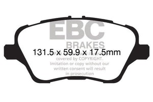 EBC Yellowstuff Brake Pads (FRONT) - Ford Fiesta MK7 ST180 (2013–2017)