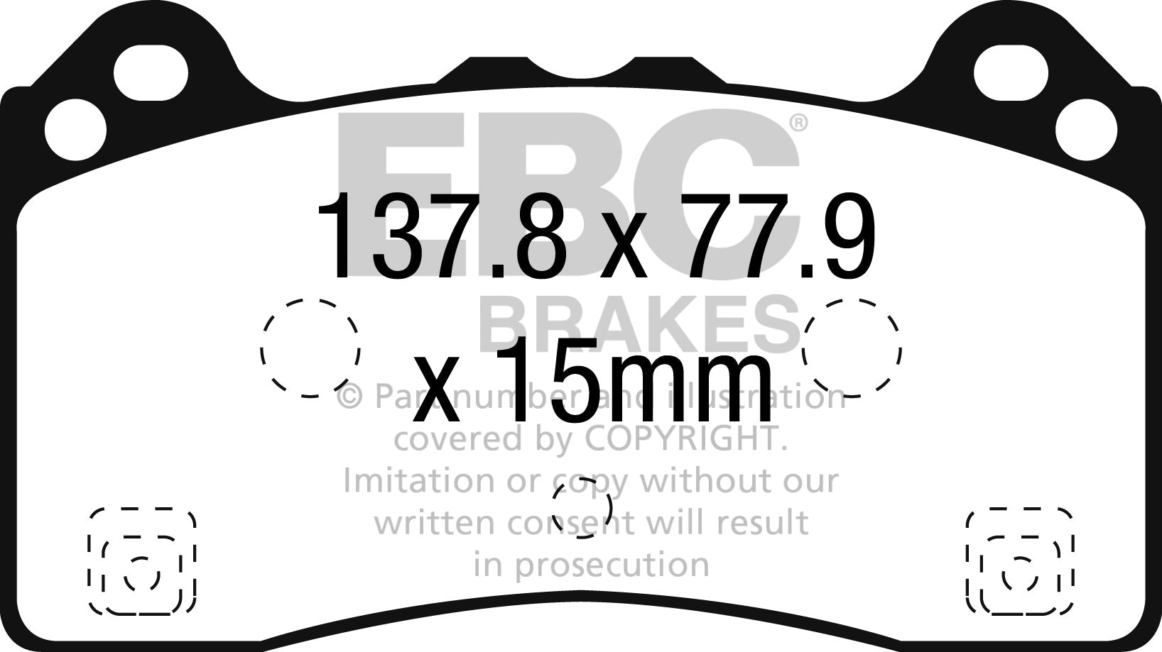 EBC RP-X Racing Brake Pads (FRONT) - Ford Focus RS MK3