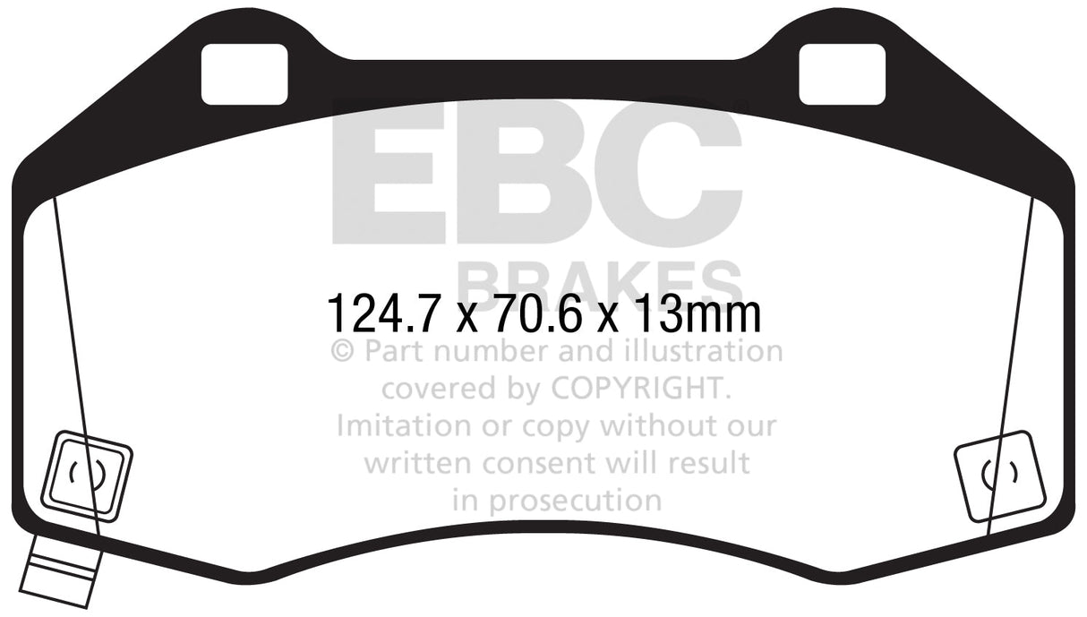 EBC Yellowstuff Brake Pads (FRONT) - ABARTH/Fiat 124 Spider (2016+)