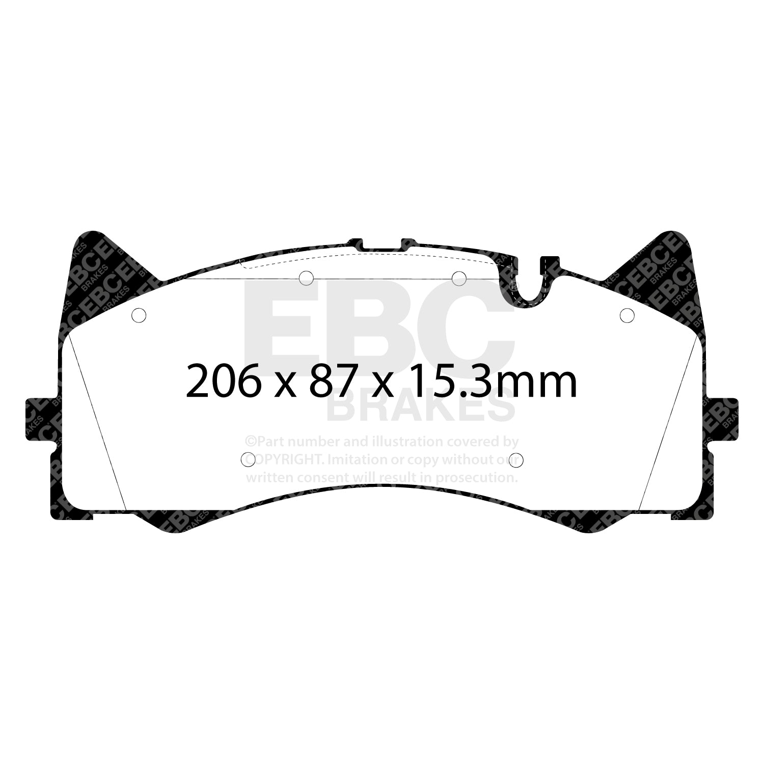 EBC Yellowstuff Brake Pads (FRONT) - Mercedes C Class C63/C63S AMG C205/W205
