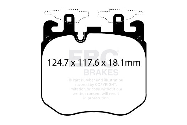EBC Redstuff Brake Pads (FRONT) - BMW M340i X-Drive G20