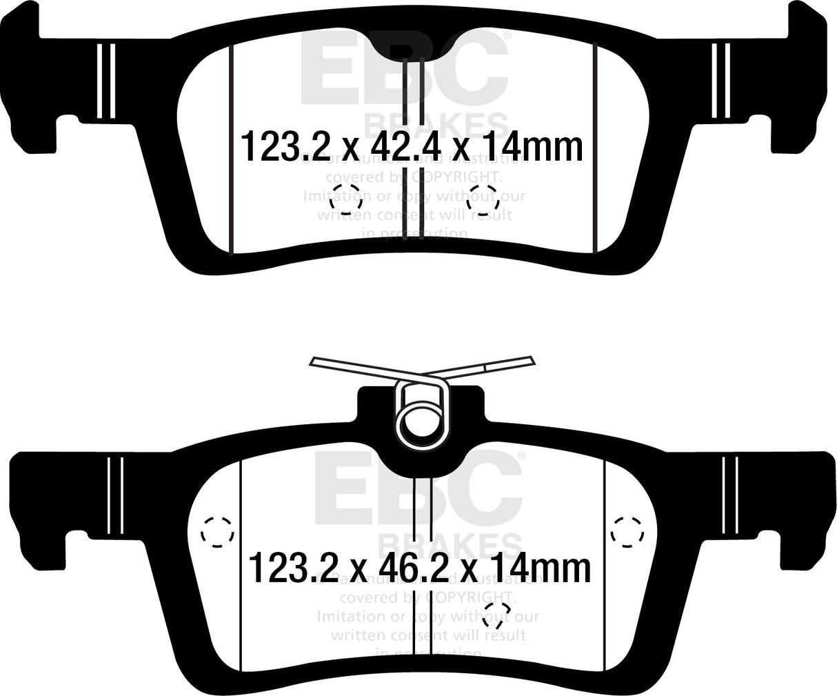 EBC Yellowstuff Brake Pads (REAR) - Ford Fiesta 1.0 Ecoboost MK8