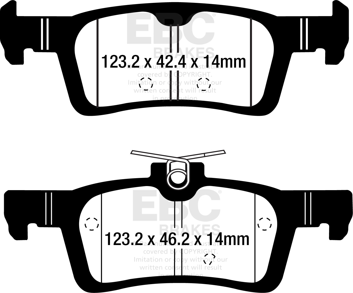 EBC Greenstuff Brake Pads (REAR) - Ford Fiesta 1.0 Ecoboost MK8