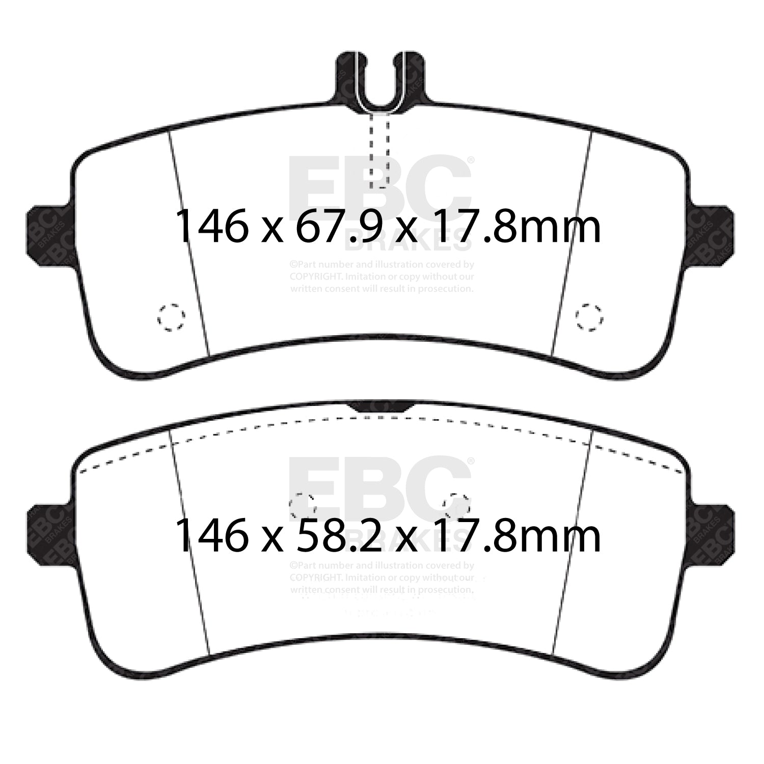 EBC Yellowstuff Brake Pads (REAR) - Mercedes C Class C63/C63S AMG C205/W205
