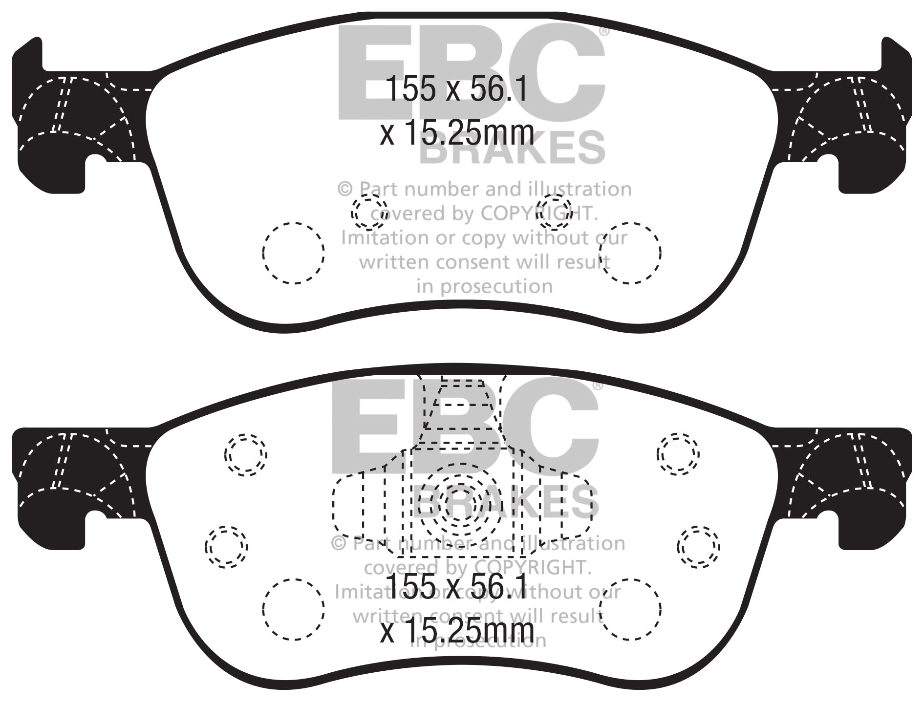 EBC Yellowstuff Brake Pads (FRONT) - Ford Fiesta 1.0 Ecoboost MK8