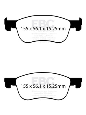 EBC RP-X1 Racing Brake Pads (FRONT) - Ford Fiesta ST MK8