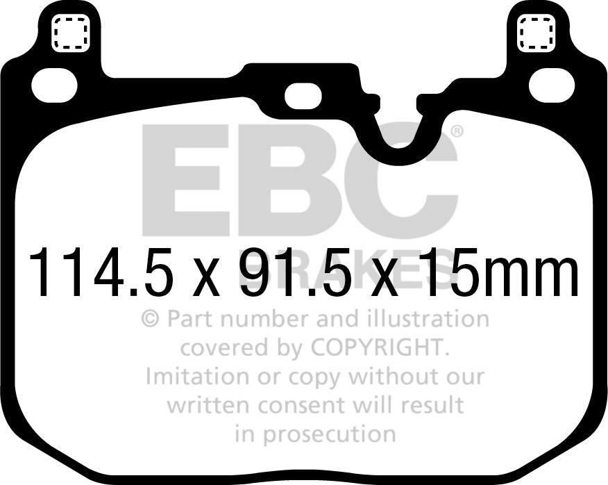 EBC Yellowstuff Brake Pads (FRONT) - BMW M135i X-Drive F40