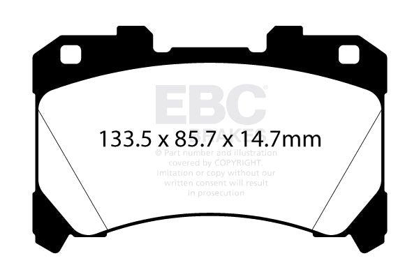 EBC Yellowstuff Brake Pads (FRONT) - Toyota Yaris GR XP210