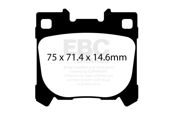 EBC Yellowstuff Brake Pads (REAR) - Toyota Yaris GR XP210
