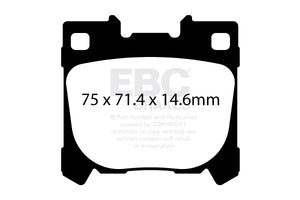 EBC RP-1 Racing Brake Pads (REAR) - Toyota Yaris GR XP210