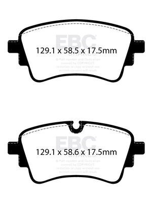 EBC Yellowstuff Brake Pads (REAR) - Audi RS4 Quattro B9