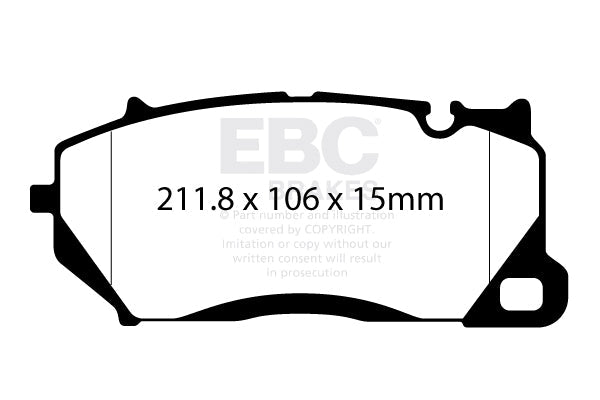 EBC Yellowstuff Brake Pads (FRONT) - Audi RS6 Quattro C8