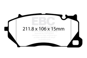 EBC Yellowstuff Brake Pads (FRONT) - Audi RS6 Quattro C8