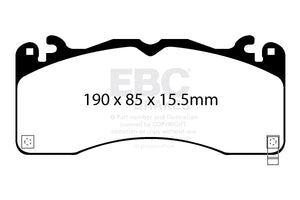 EBC Bluestuff Brake Pads (FRONT) - Ford Mustang GT S550