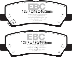EBC Bluestuff Brake Pads (REAR) - Ford Mustang 2.3 Ecoboost S550