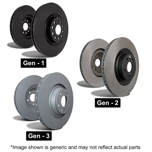 EBC Premium OE Replacement Brake Discs (REAR) - Ford Focus ST MK2
