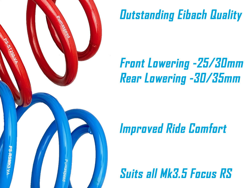 Eibach Special Edition Lowering Springs (Nitrous Blue) - Ford Focus RS MK3