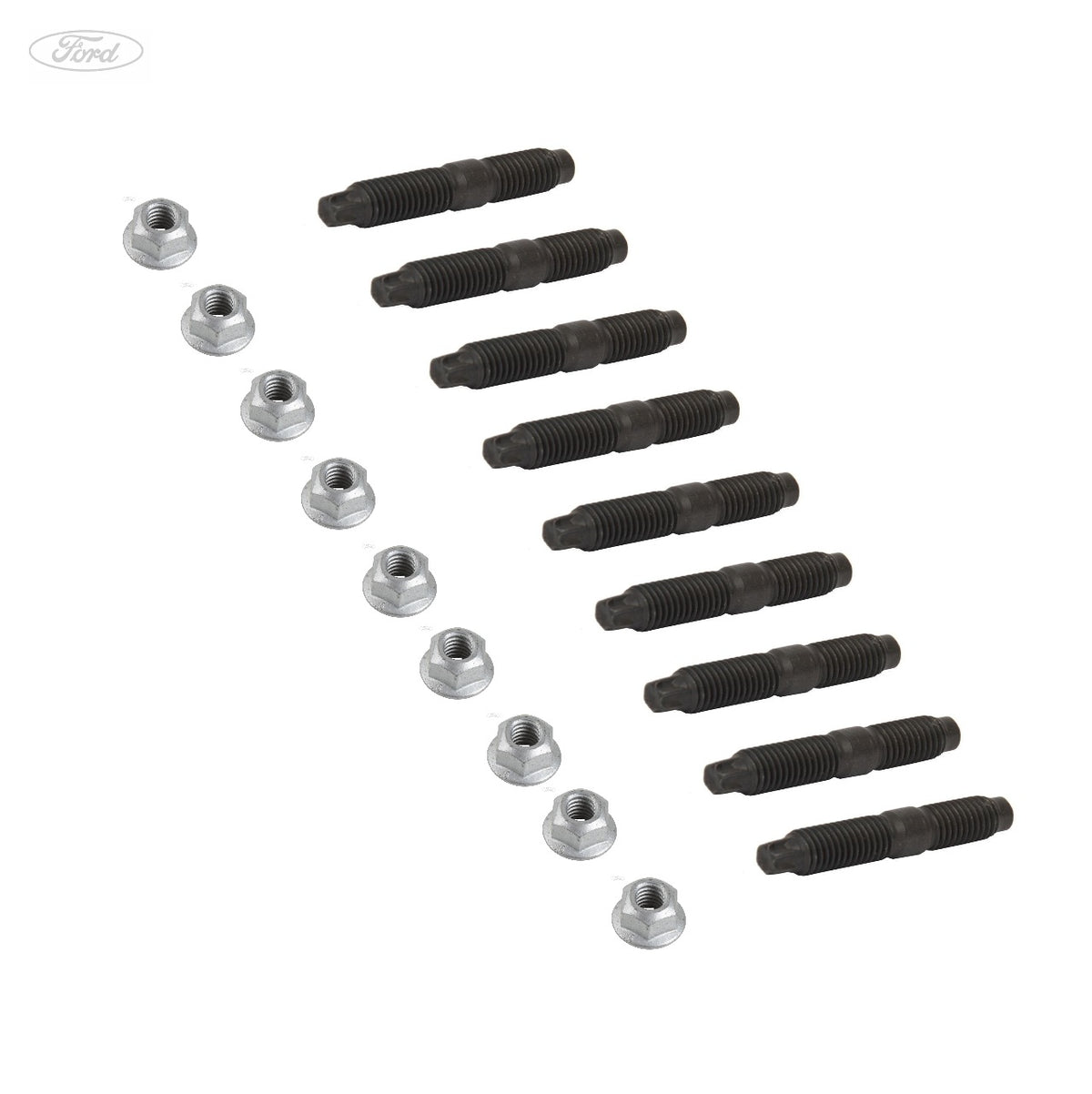 Genuine Ford Exhaust Manifold Stud & Nut Kit - Ford Fiesta ST MK7