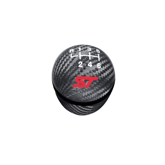 Genuine Ford Carbon Gearknob with Red ST Logo - Ford Fiesta ST MK7/Focus ST MK3