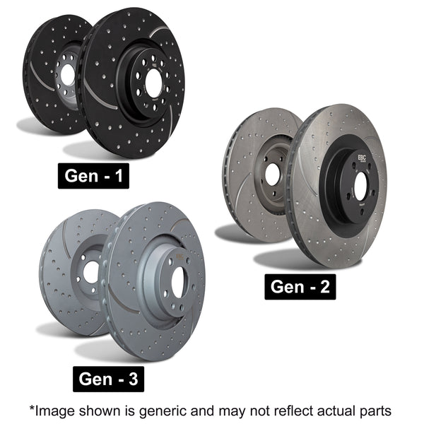 EBC GD Sport Brake Discs (REAR) - Ford Focus ST MK2