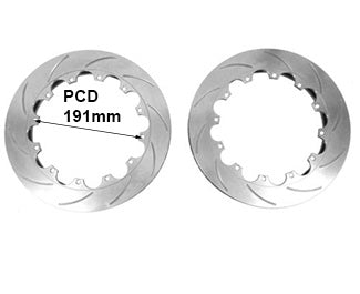 MTEC Performance Replacement K-Sport Brake Disc Rotors (330x32mm) - Twelve 8mm Bolt Holes (191mm PCD)