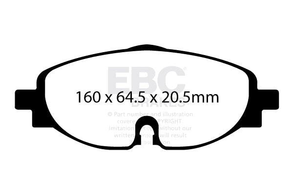 EBC Redstuff Brake Pads (FRONT) - Volkswagen Golf GTI MK7