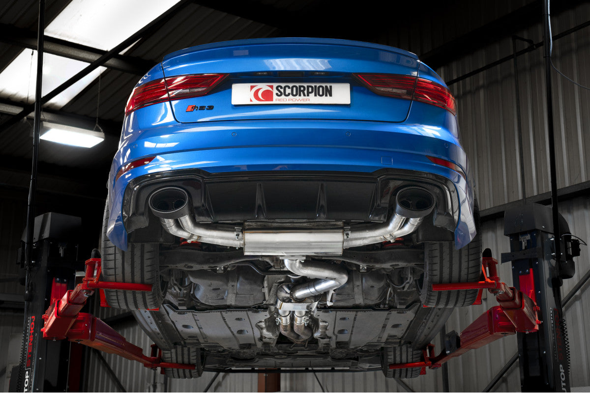 Scorpion Exhausts Cat/GPF-Back - Audi RS3 8V Saloon / Sedan 17-18 Non-GPF Model 2017-2018